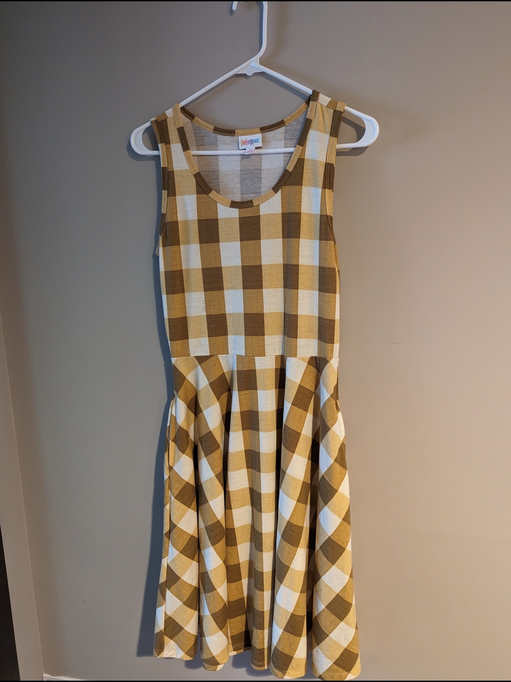 LuLaRoe Gingham Tank Dress - Like New